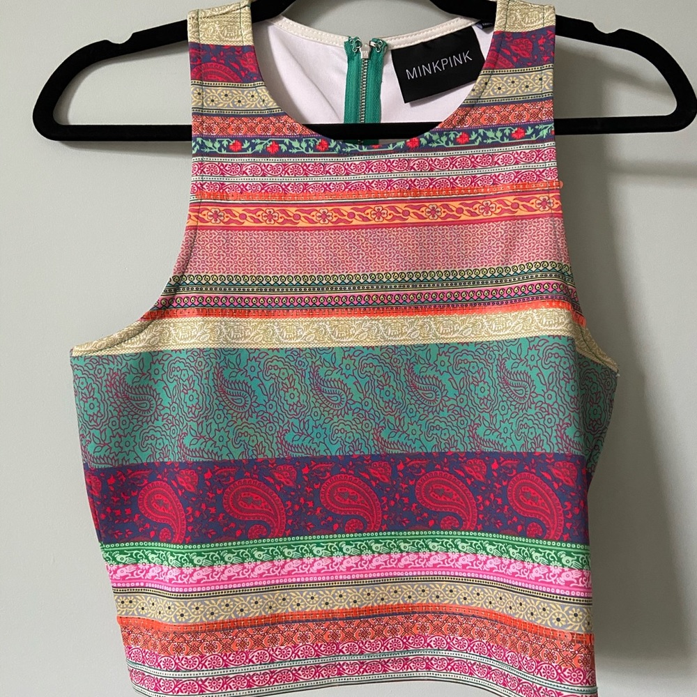 Colorful Crop Top With Sequin Details - image 5